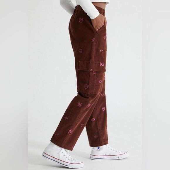 PacSun Heartbreaker Corduroy Cargo Elastic Waist Pants - Picture 2 of 11